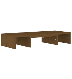 Support de moniteur Marron miel 60x24x10,5 cm Pin solide