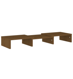 Support de moniteur Marron miel 60x24x10,5 cm Pin solide