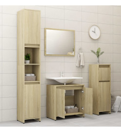 Ensemble de meubles de salle de bain Chêne sonoma Aggloméré