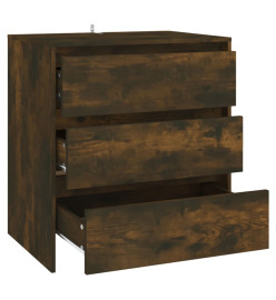 Buffet Chêne fumé 70x41x75 cm Bois d'ingénierie