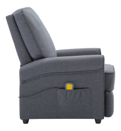 Fauteuil électrique de massage Gris foncé Tissu