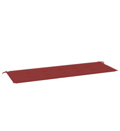 Coussin de banc de jardin rouge bordeaux 150x50x3 cm