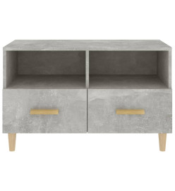 Meuble TV Gris béton 80x36x50 cm Bois d'ingénierie