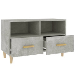 Meuble TV Gris béton 80x36x50 cm Bois d'ingénierie