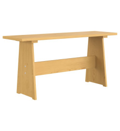 Table à manger avec banc Marron miel Bois de pin solide