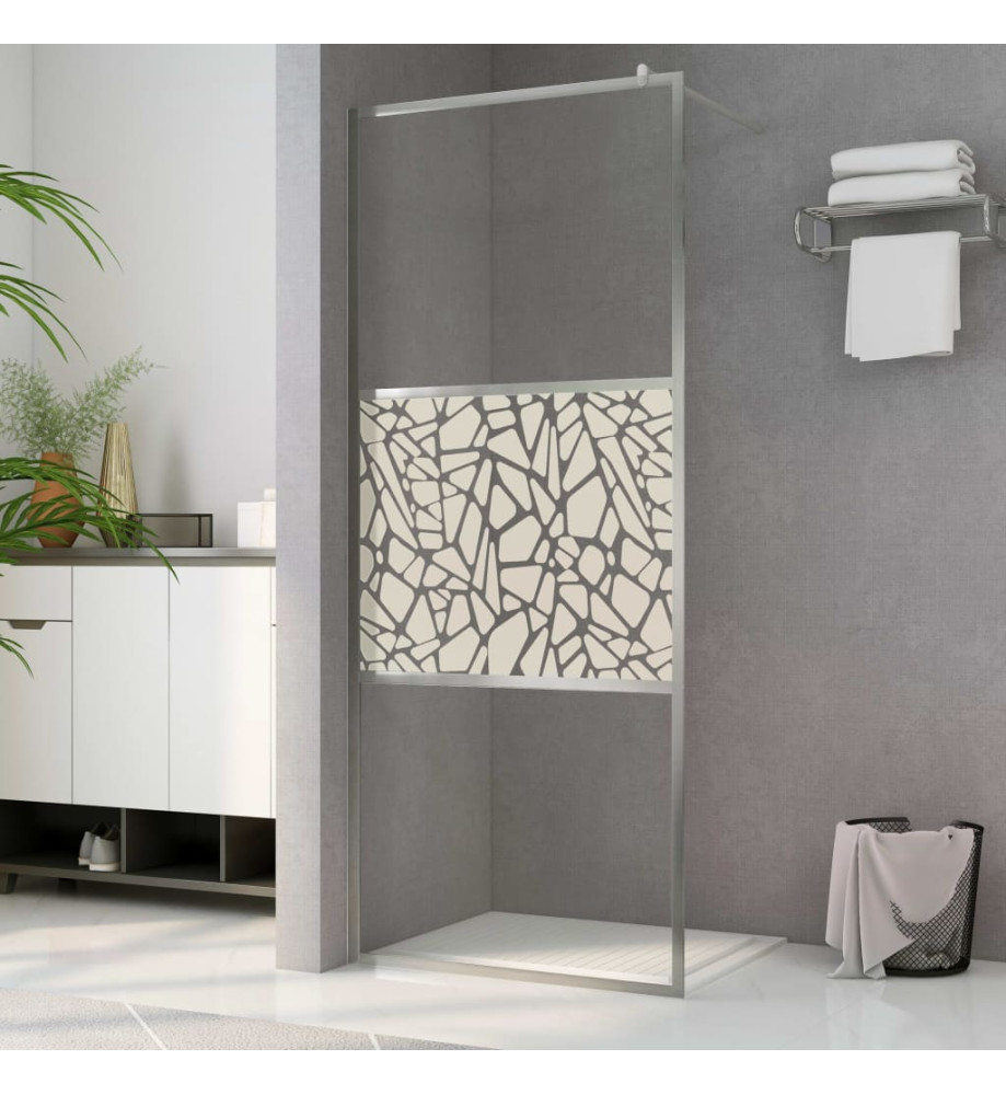 Paroi de douche à l'italienne à verre ESG pierre 90x195 cm