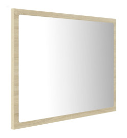 Miroir LED de salle de bain Chêne sonoma 60x8,5x37 cm Acrylique