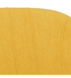 Tabourets de bar lot de 2 jaune moutarde tissu