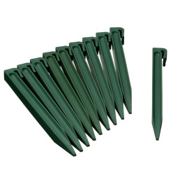 Nature Chevilles d'ancrage de jardin 10 pcs Vert