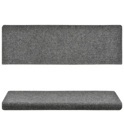 Tapis de marches d'escalier 10 pcs Gris 65x21x4 cm Aiguilleté