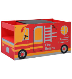 Jeu de table et chaises d'enfants 3 pcs Camion de pompiers Bois