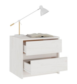 Tables de chevet 2 pcs Blanc 40x30,5x35,5 cm Bois de pin solide