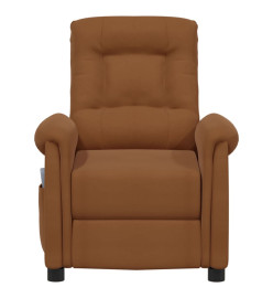 Fauteuil de massage Marron Tissu microfibre