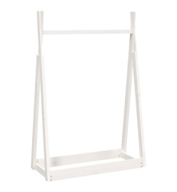 Porte-vêtements Blanc 100x45x150 cm Bois de pin massif