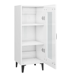 Buffet Blanc brillant 34,5x34x90 cm Bois d'ingénierie