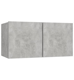 Ensemble de meuble TV 4 pcs Gris béton Aggloméré