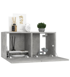 Ensemble de meubles TV 3 pcs Gris béton Aggloméré