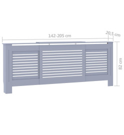 Cache-radiateur MDF Gris 205 cm