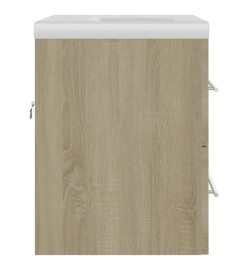 Armoire d'évier avec lavabo intégré Chêne sonoma Aggloméré