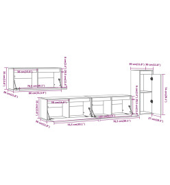 Meubles TV 4 pcs Bois massif de pin