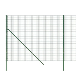 Clôture en treillis métallique vert 2x25 m acier galvanisé