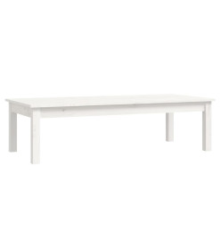 Table basse Blanc 110x50x30 cm Bois massif de pin