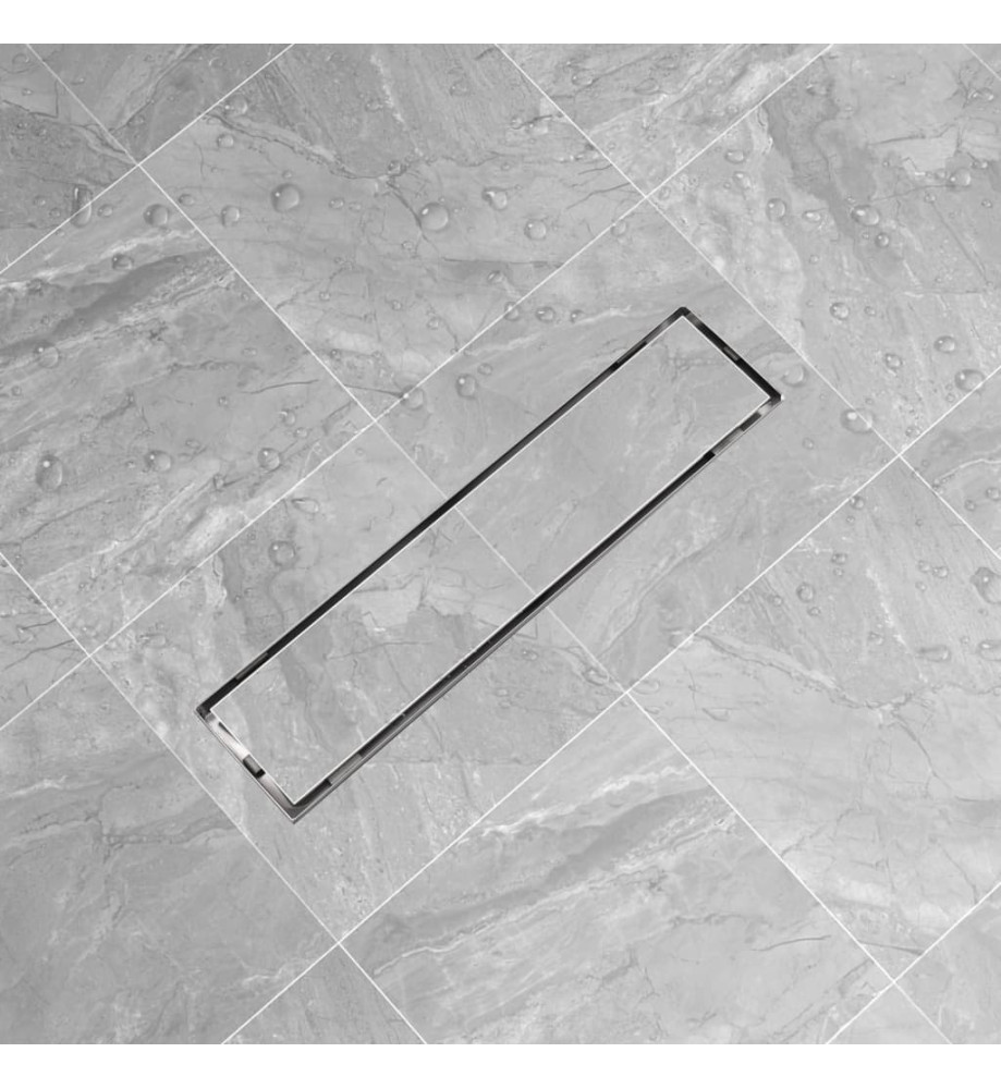 Drain de douche linéaire 530 x 140 mm Acier inoxydable