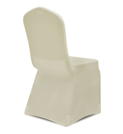 Housses élastiques de chaise Crème 12 pcs