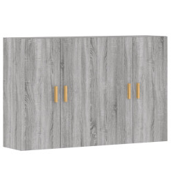 Armoires murales 2 pcs sonoma gris bois d'ingénierie