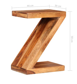 Table d'appoint Forme de Z Bois massif de Sesham