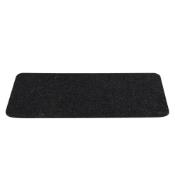 Tapis d'escalier auto-adhésifs 15 pcs 65x24,5x3,5 cm Anthracite