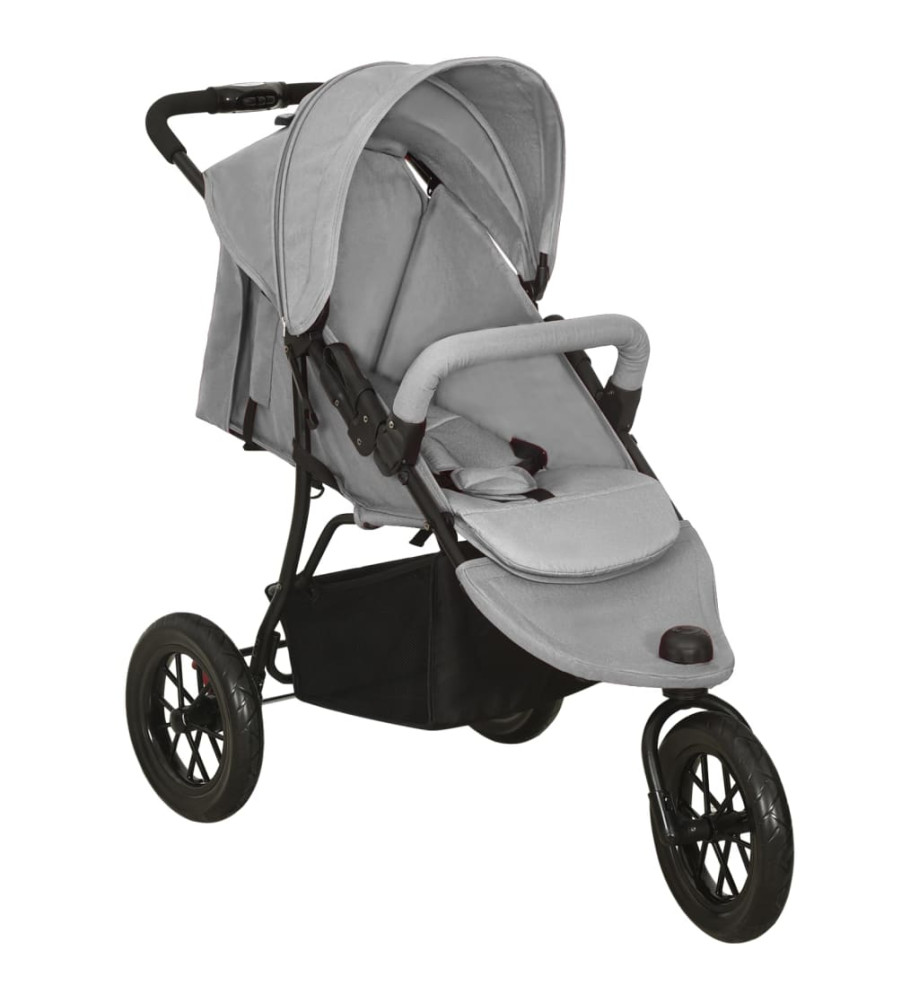 Poussette pour bébé Gris clair Acier