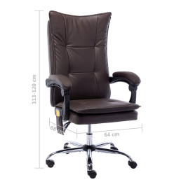 Chaise de bureau de massage Marron Similicuir