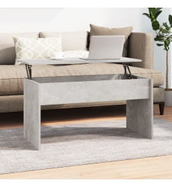 Table basse Gris béton 102x50,5x52,5 cm Bois d'ingénierie