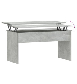 Table basse Gris béton 102x50,5x52,5 cm Bois d'ingénierie