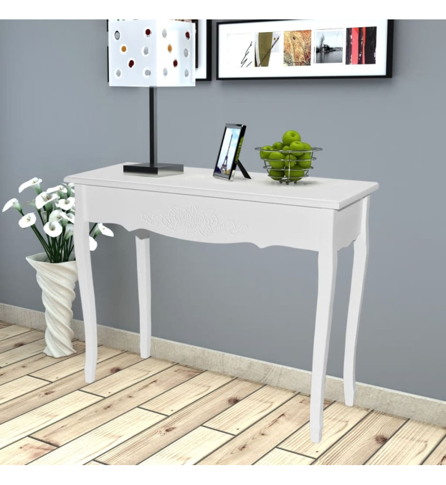 Table de console et coiffeuse Blanc