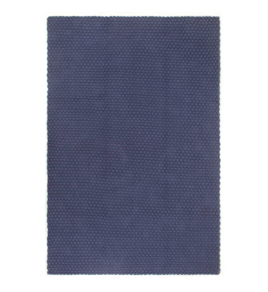 Tapis rectangulaire Bleu marine 120x180 cm Coton Tapis rectangulaire Bleu marine 120x180 cm Coton