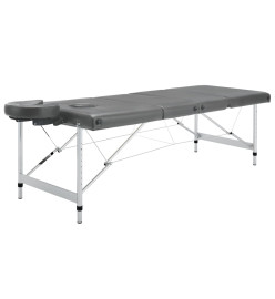 Table de massage 4 zones Cadre en aluminium Anthracite 186x68cm