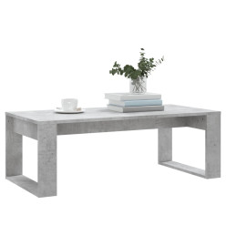 Table basse gris béton 102x50x35 cm bois d'ingénierie