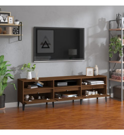 Meuble TV chêne marron 150x30x44,5 cm bois d'ingénierie