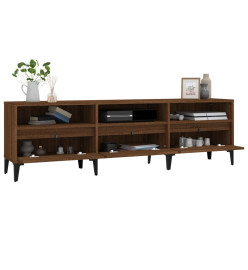 Meuble TV chêne marron 150x30x44,5 cm bois d'ingénierie