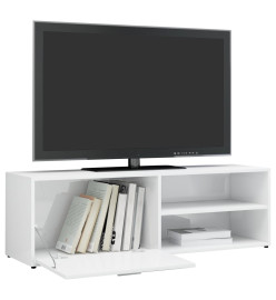 Meuble TV Blanc brillant 120x34x37 cm Aggloméré