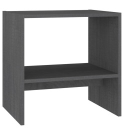 Table de chevet Gris 40x30,5x40 cm Bois de pin massif