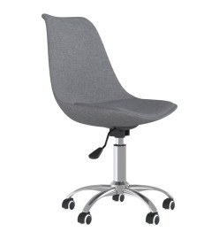 Chaise pivotante de bureau Gris clair Tissu