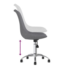 Chaise pivotante de bureau Gris clair Tissu