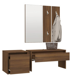 Ensemble de meubles de couloir Chêne marron Bois d'ingénierie