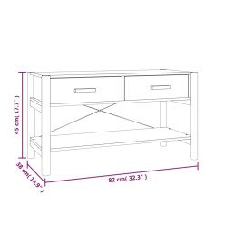 Meuble TV Blanc 82x38x45 cm Bois d'ingénierie