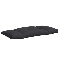 Coussins de palette 2 pcs noir tissu