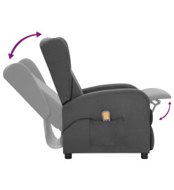 Fauteuil de massage Gris foncé Tissu