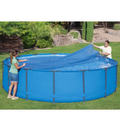 Bestway Couverture solaire de piscine ronde 462 cm Bleu